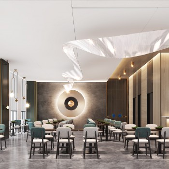 新中式酒店餐厅-3D模型,ID【869200】 新中式酒店餐厅-模型ID【869200】