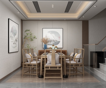 New Chinese Style Dining Room-ID:576693277