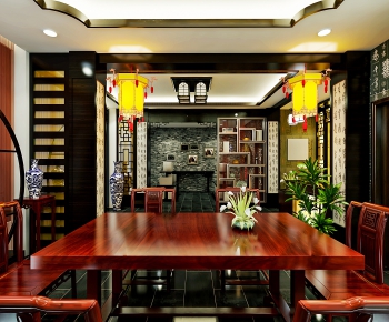 New Chinese Style Teahouse Tea House-ID:618449596