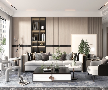 Modern A Living Room-ID:661268618