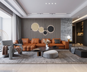 Modern A Living Room-ID:628273414