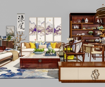 Chinese Style Sofa Combination-ID:376311652