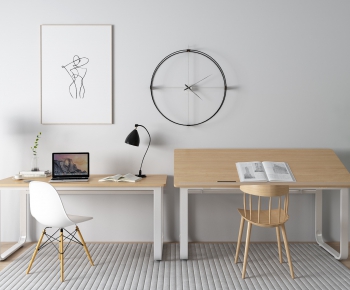 Nordic Style Computer Desk And Chair-ID:959236726