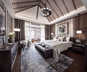 New Chinese Style Bedroom-ID:653281839