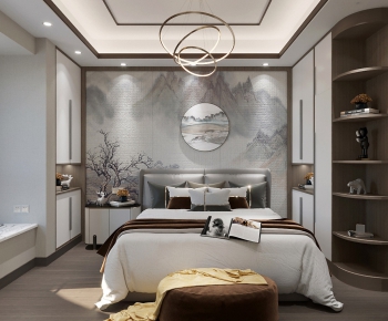 New Chinese Style Bedroom-ID:164929735