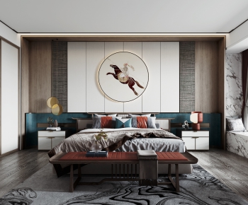 New Chinese Style Bedroom-ID:852349253