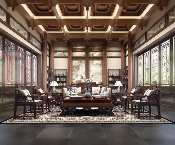Chinese Style A Living Room-ID:931164828