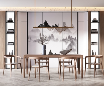 New Chinese Style Dining Room-ID:982384515