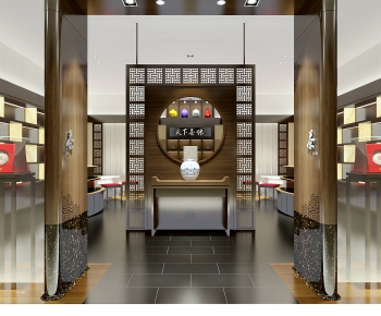 New Chinese Style Teahouse Tea House-ID:861448262