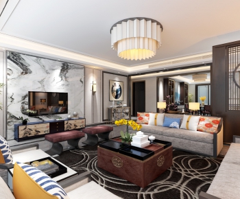 Chinese Style A Living Room-ID:512501679