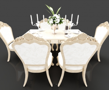Simple European Style Dining Table And Chairs-ID:620666393