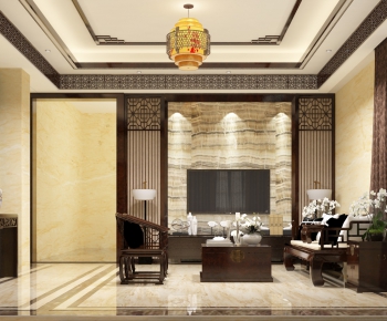 Chinese Style A Living Room-ID:193960635