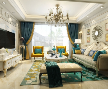 European Style A Living Room-ID:387794675