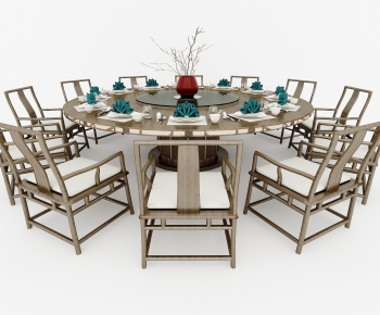 New Chinese Style Dining Table And Chairs-ID:534091891