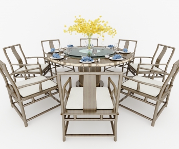 New Chinese Style Dining Table And Chairs-ID:518145517