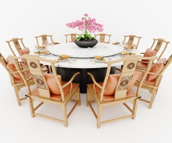 New Chinese Style Dining Table And Chairs-ID:530172927