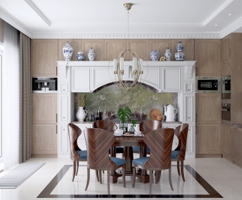 Simple European Style Dining Room-ID:458327491