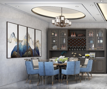 New Chinese Style Dining Room-ID:127003167