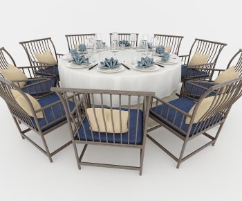 New Chinese Style Dining Table And Chairs-ID:629997828
