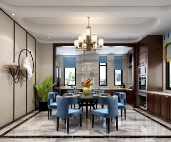 New Chinese Style Dining Room-ID:955994191