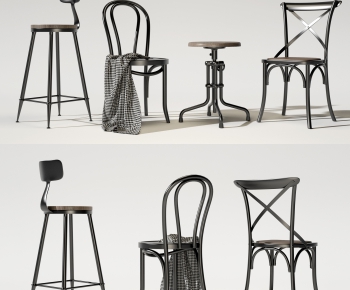 Industrial Style Bar Chair-ID:819975411