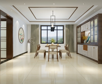 New Chinese Style Dining Room-ID:952681168