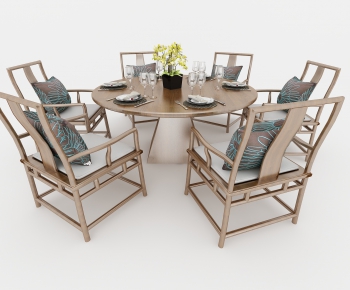 New Chinese Style Dining Table And Chairs-ID:716846749