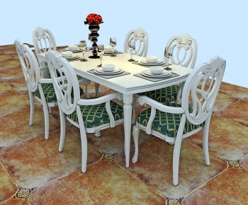Simple European Style Dining Table And Chairs-ID:172172317