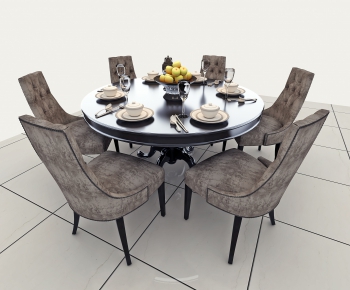 Simple European Style Dining Table And Chairs-ID:411967432