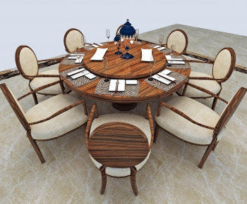 Simple European Style Dining Table And Chairs-ID:445710187