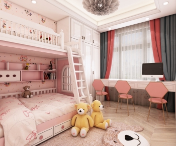 Simple European Style Children's Room-ID:214878364