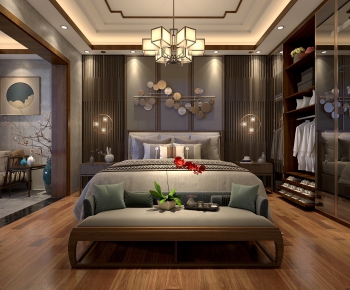 New Chinese Style Bedroom-ID:260274494