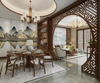 New Chinese Style Dining Room-ID:689578178