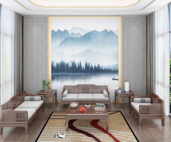 Chinese Style A Living Room-ID:313487249