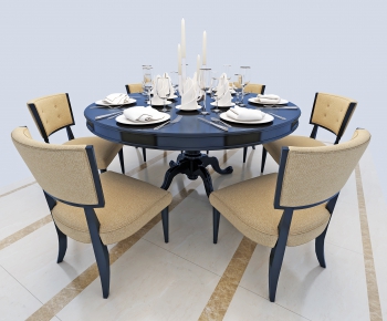 Simple European Style Dining Table And Chairs-ID:678839899