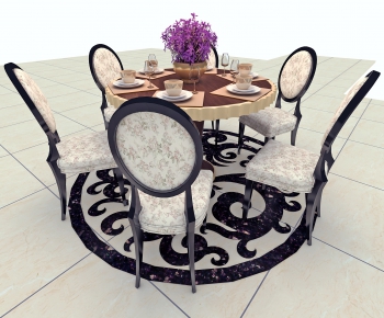 American Style Dining Table And Chairs-ID:776284277