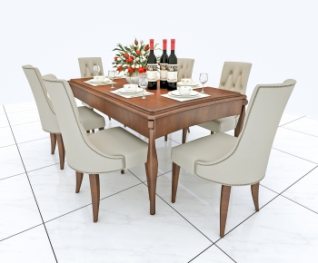 American Style Dining Table And Chairs-ID:661646645