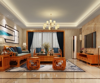 Chinese Style A Living Room-ID:309257982