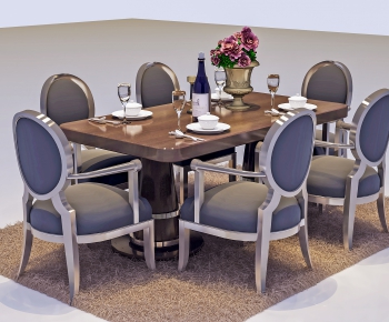 Simple European Style Dining Table And Chairs-ID:789224785
