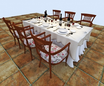 American Style Dining Table And Chairs-ID:765509162