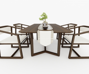New Chinese Style Dining Table And Chairs-ID:458526136