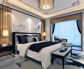 New Chinese Style Bedroom-ID:477095888