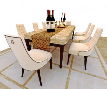 American Style Dining Table And Chairs-ID:686293731