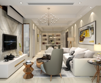 Modern A Living Room-ID:524182293