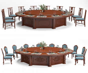Chinese Style Dining Table And Chairs-ID:115351788