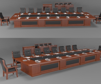 新中式会议桌椅组合-ID:911187215