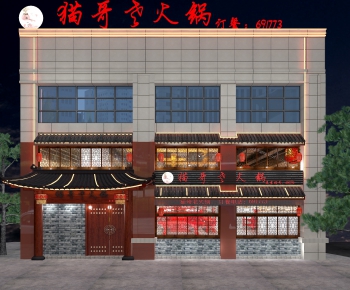 New Chinese Style Facade Element-ID:587678496