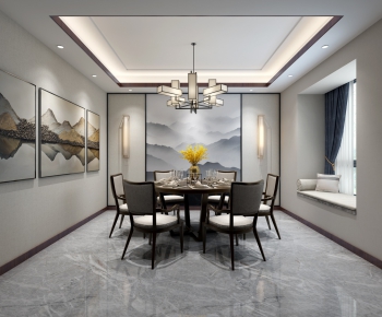 New Chinese Style Dining Room-ID:786345369