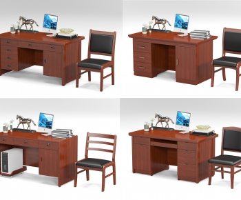 新中式办公桌椅组合-ID:200901323
