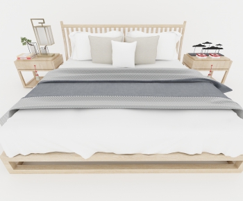 New Chinese Style Double Bed-ID:516095915